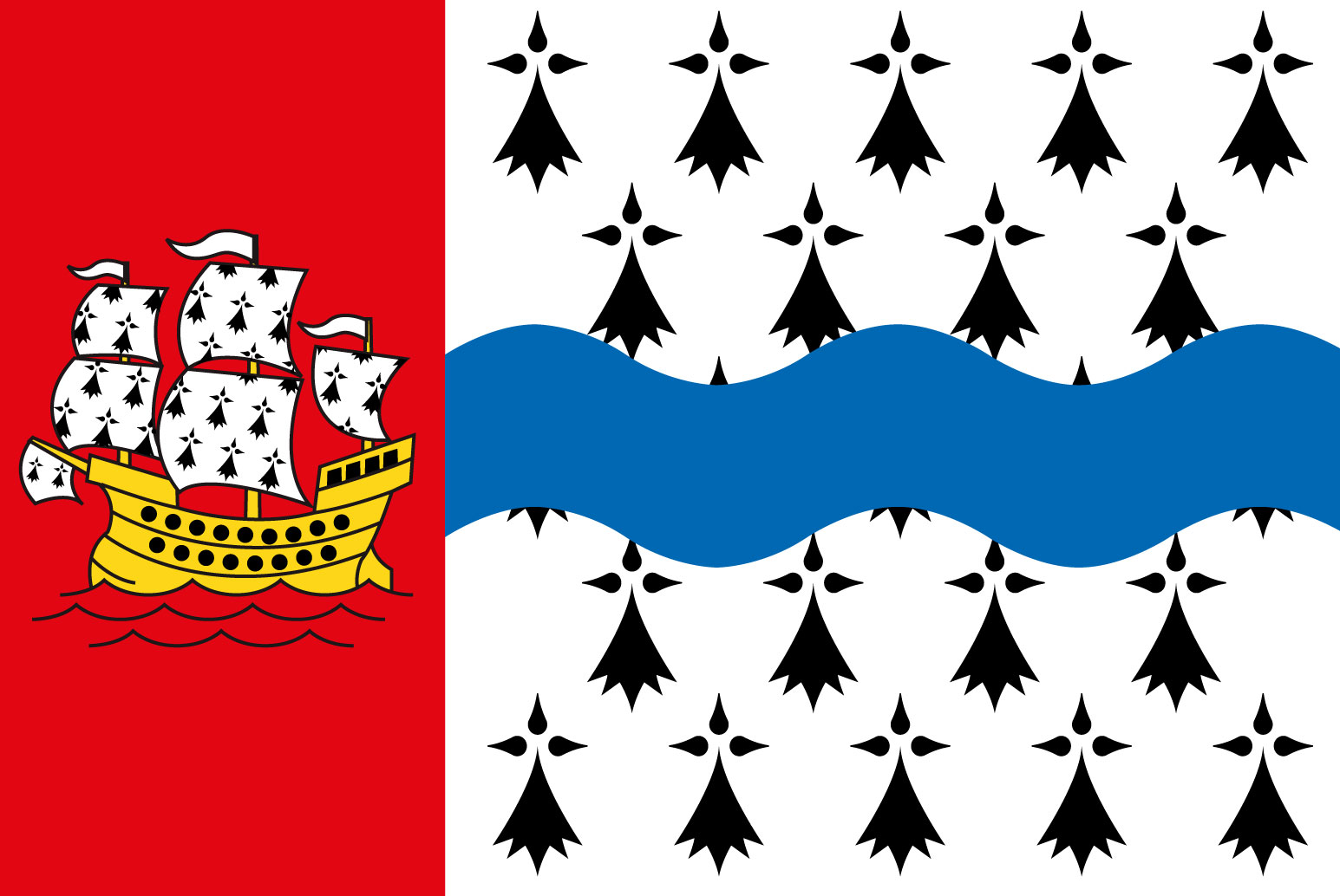 Drapeaux des provinces historiques de Bretagne