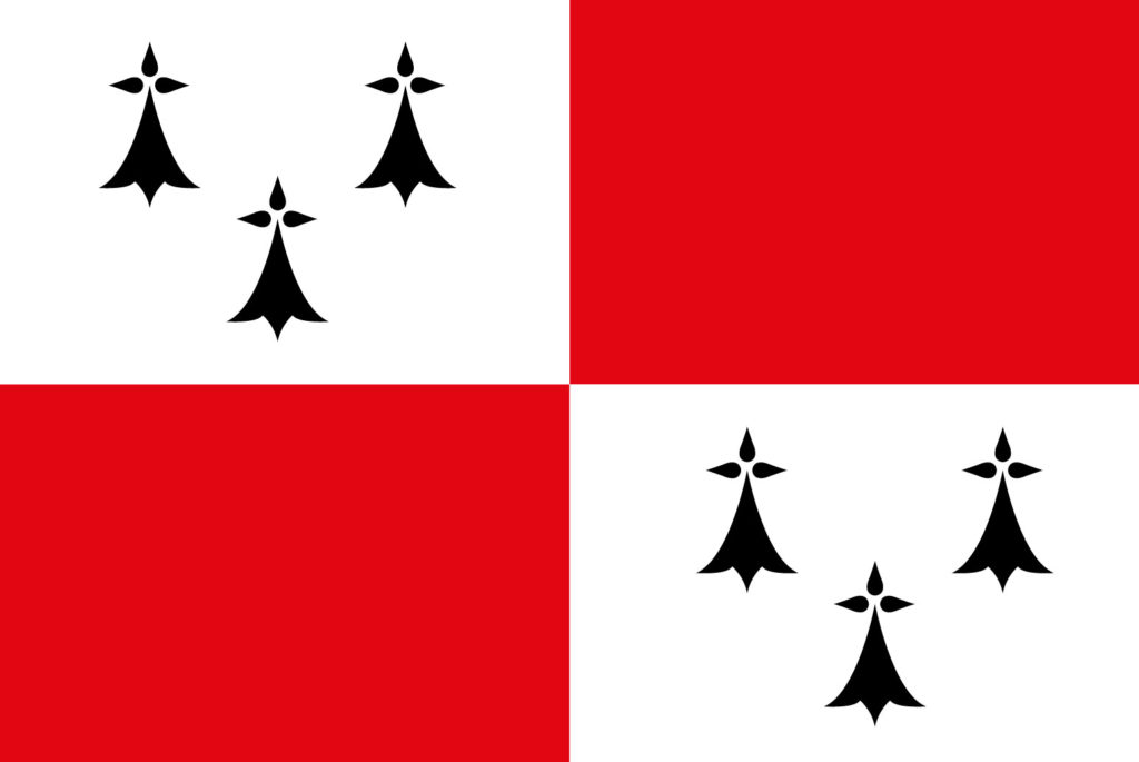 Drapeaux des provinces historiques de Bretagne